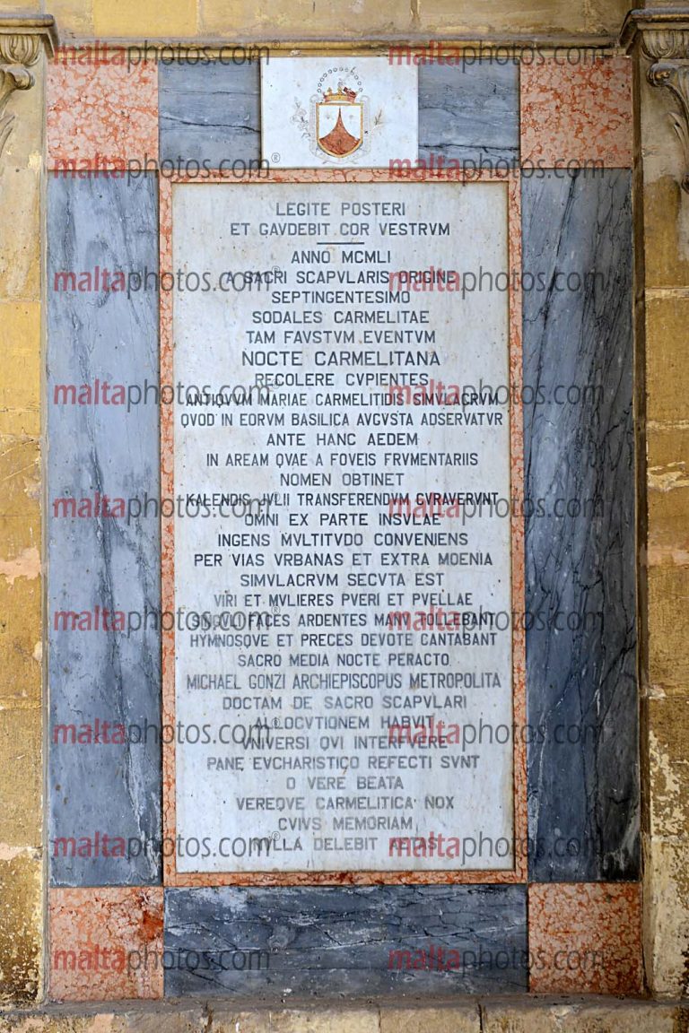 Church St Publius Parish Floriana Commemorative Plaques Malta Photos