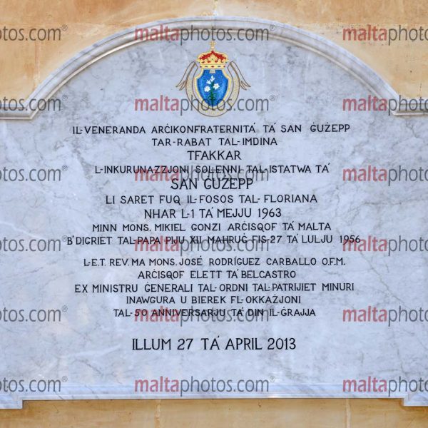 Church St Publius Parish Floriana Commemorative Plaques Malta Photos