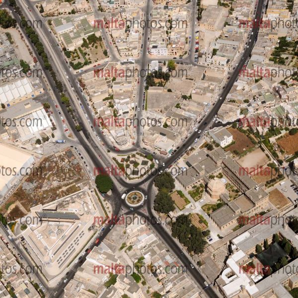 Fleur De Lys Aerial Roundabout Birkirkara Bank Of Valletta Head Office