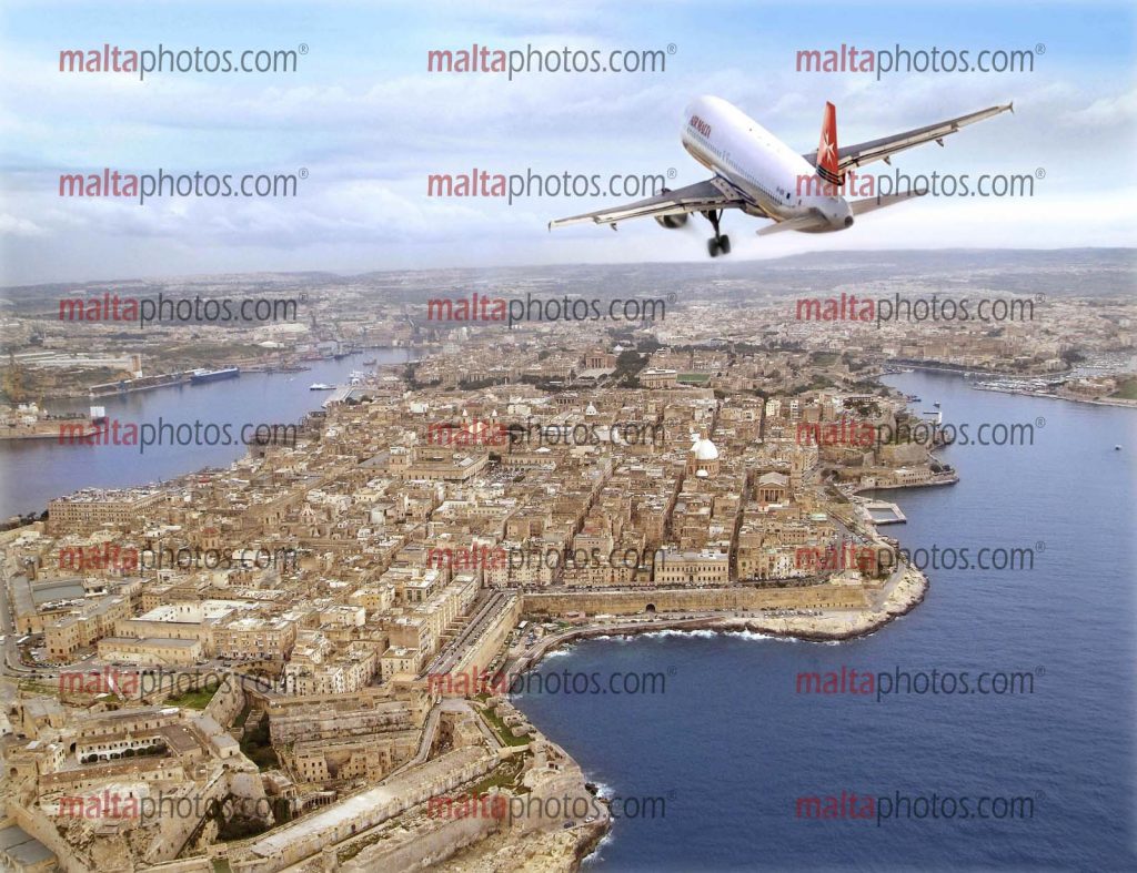 Airport Aviation National Airline Capital City Valletta Aerial Malta