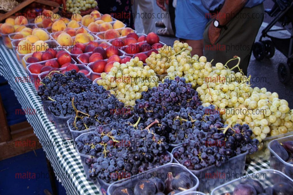 Mgarr Grapes Display Fruit Malta Photos