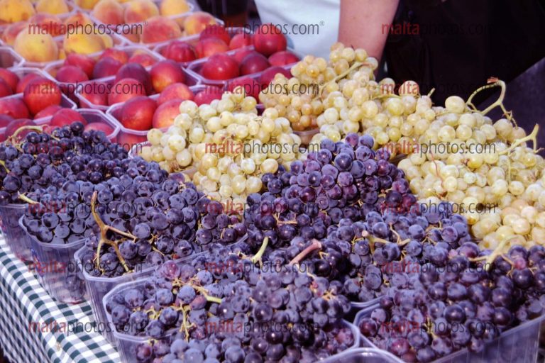 Mgarr Grapes Display Fruit Malta Photos