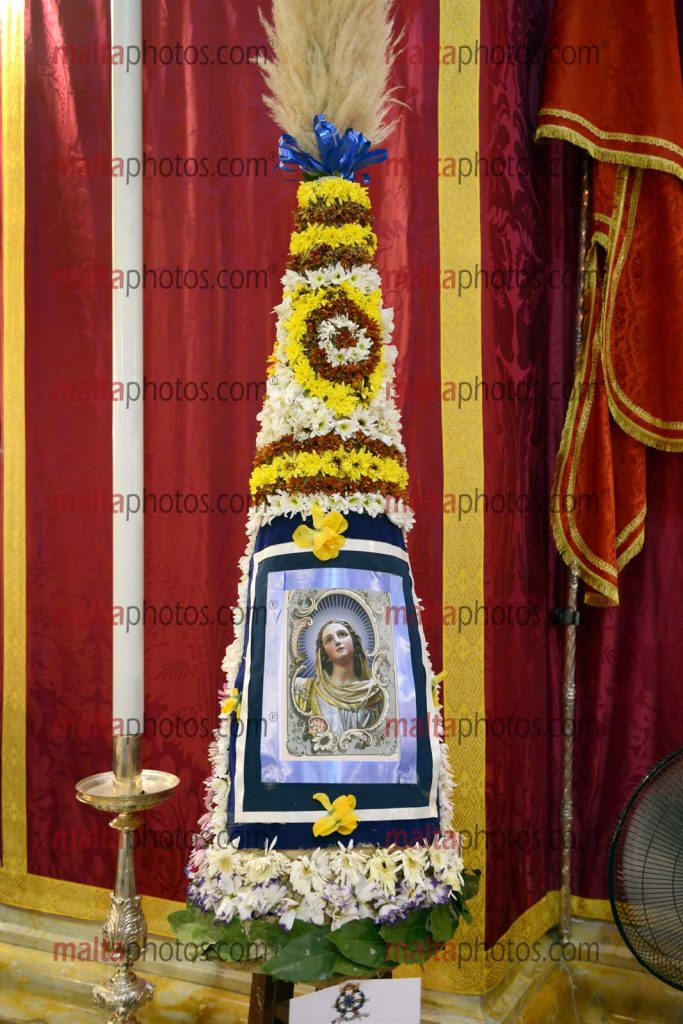 Attard Feast Flower Decoration St Mary Santa Marija Malta Photos