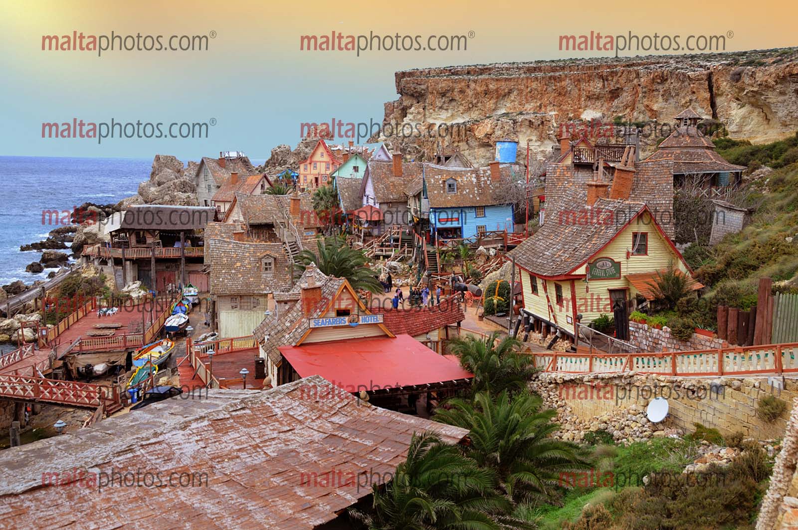 Anchor Bay Popeye's Village Tourism Sea - Malta Photos