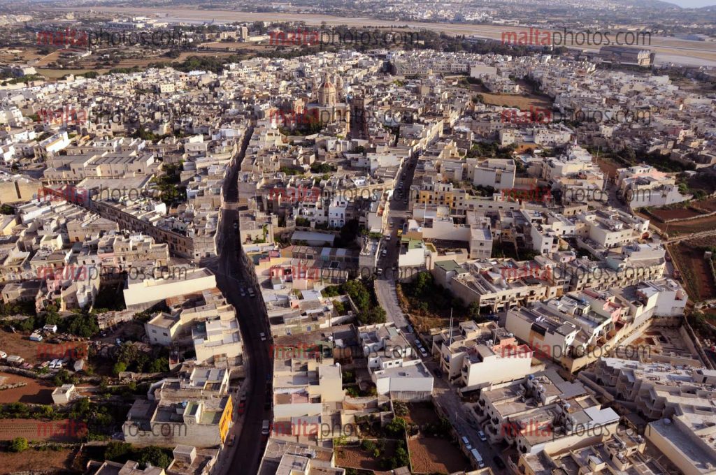 Luqa Village Aerial Parish Church Malta Photos