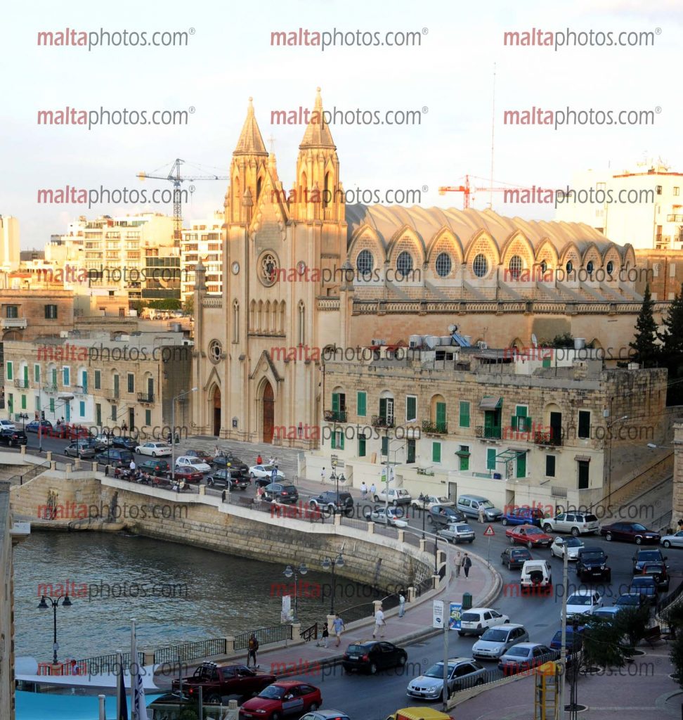 St Julians Balluta Parish Church Coast Road Religion Religious Cars