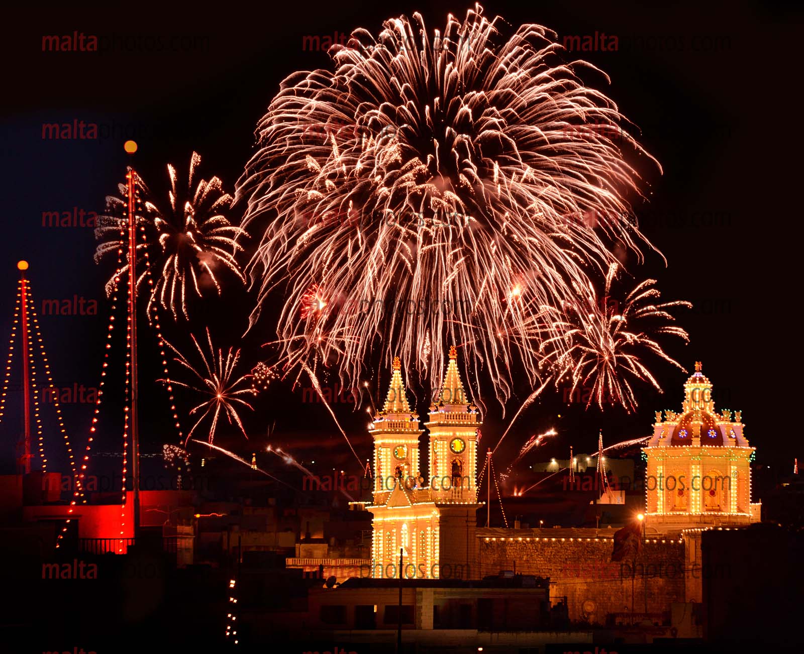 Fireworks San Qormi Malta Photos